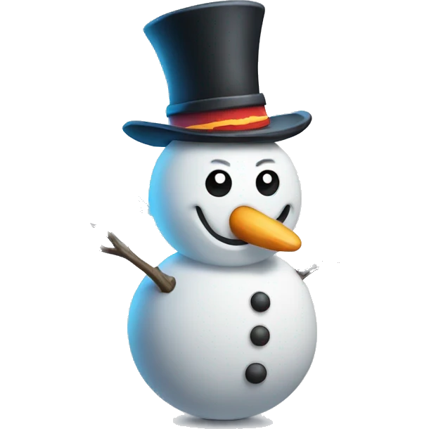 lightning bolt snowman emoji