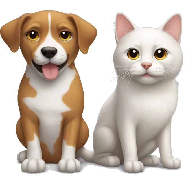 Cat with dog emoji