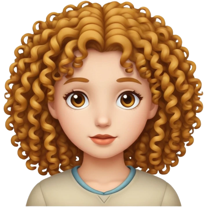 Girl with curly hair emoji