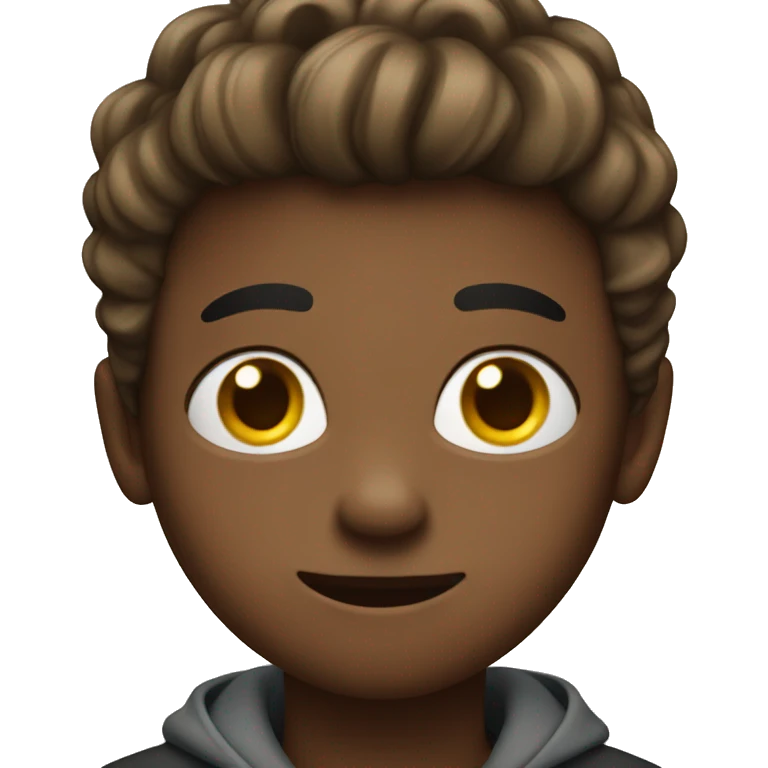 A boy with iphone  emoji