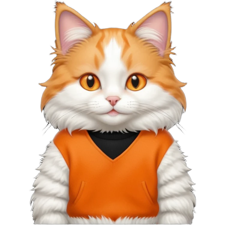 happy cat in a black balenciaga sweater emoji