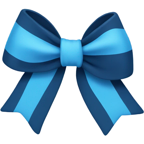 Bow in light and dark blue colors emoji