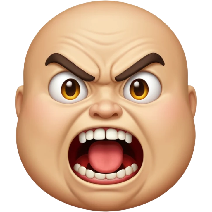 gum tsion emoji very not nice rude shouting ragebaiter fat ugly emoji