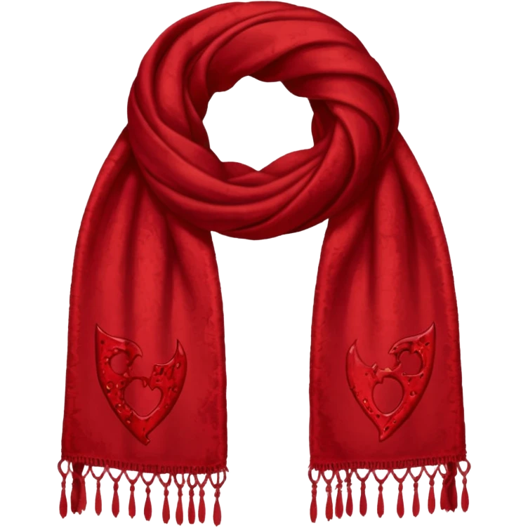 Scarf with blood emoji