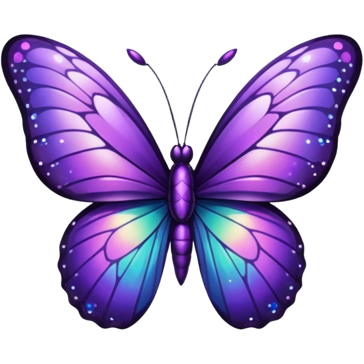 Dark Purple Butterfly Sparkly emoji