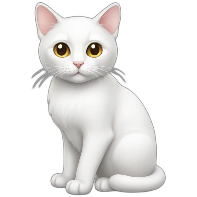 Cat white emoji
