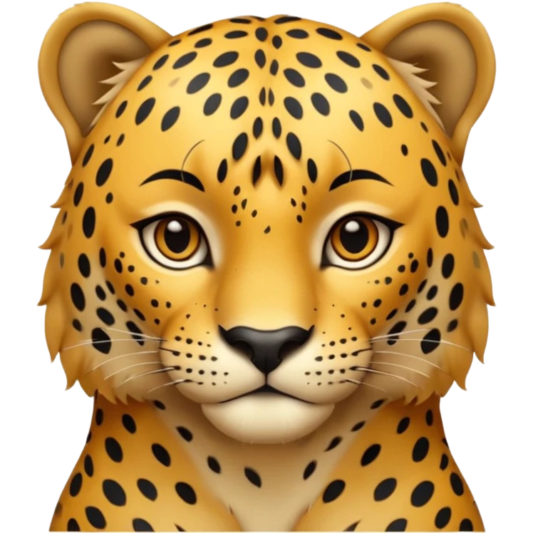 A high-resolution photo-realistic digital illustration of a young jaguar, chest upward A high-resolution, photo-realistic digital illustration of a majestic young jaguar emoji
