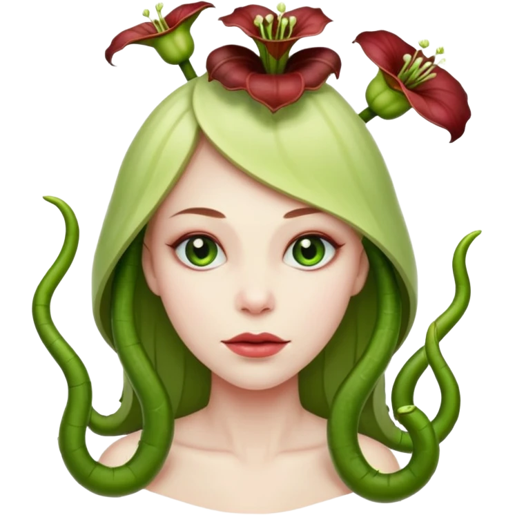 Mujer planta carnivora emoji