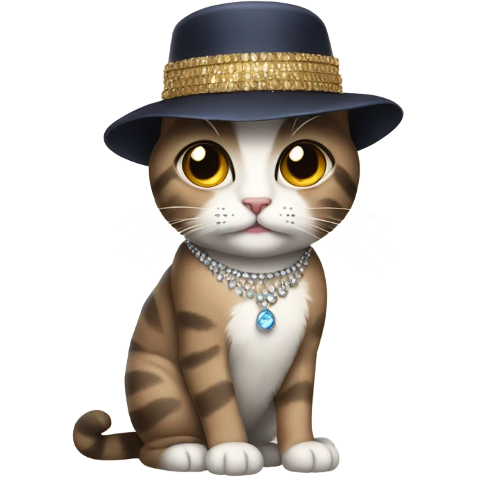 cat wearing a flapper outfit emoji