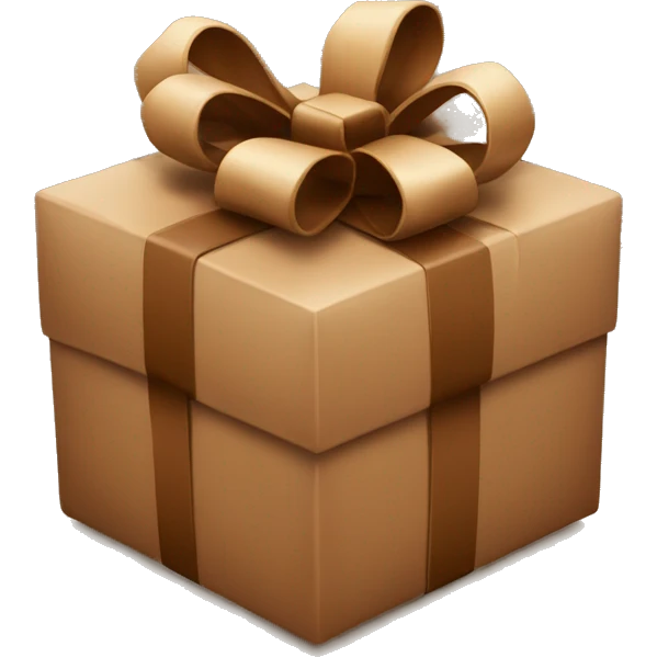 Brown gift emoji