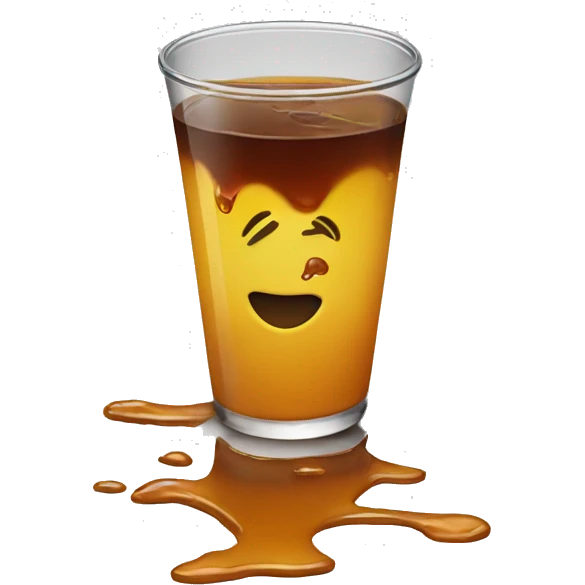 Spilled drink emoji
