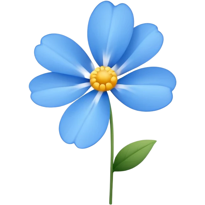Small blue flower emoji