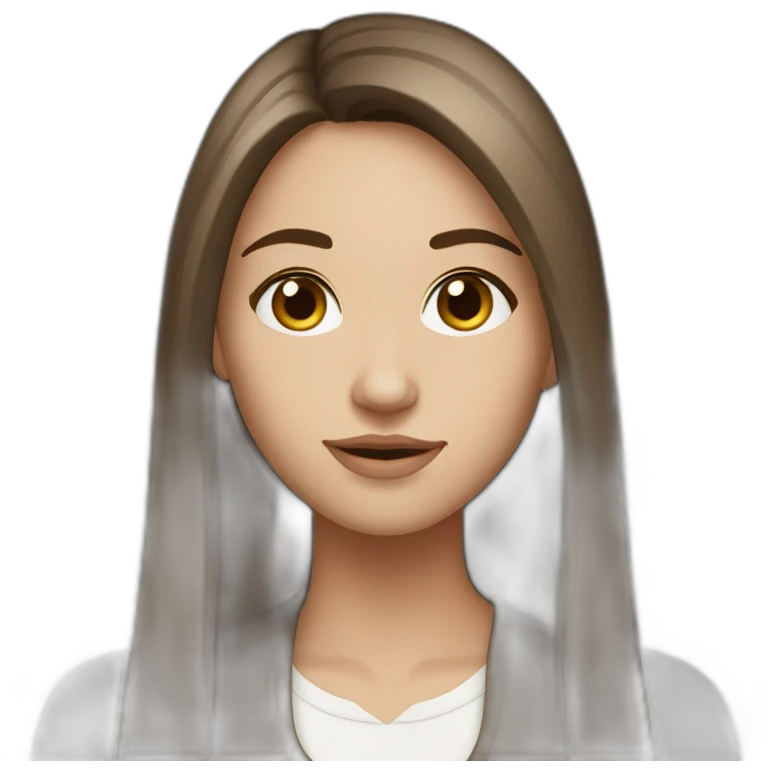 23 years old white and beautiful woman with a long straight brown hair emoji