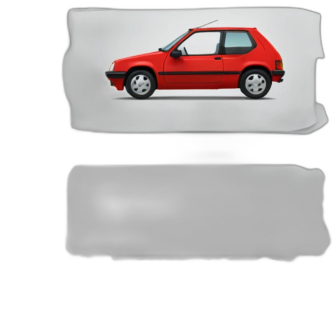 peugeot 205 red emoji