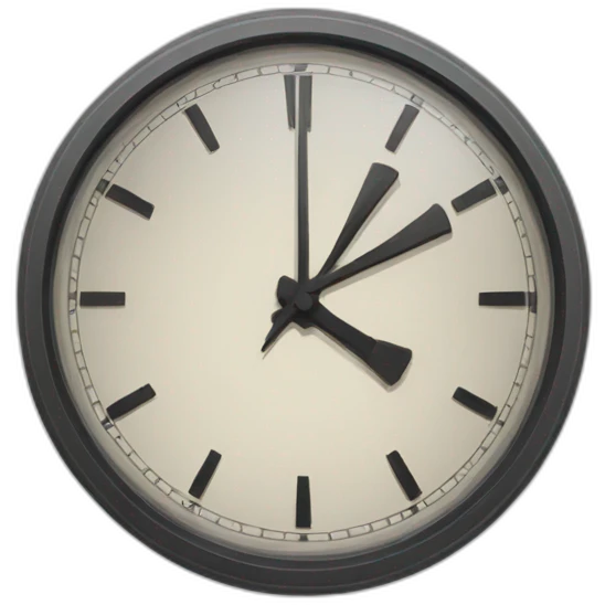 A broken clock emoji