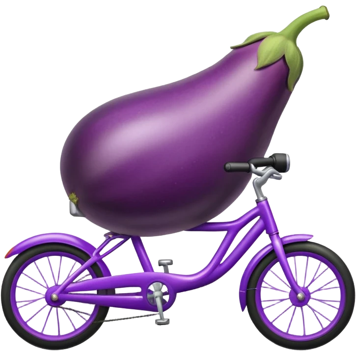 a eggplant riding a bike  emoji