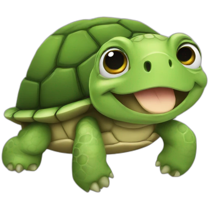 Turtle happy emoji