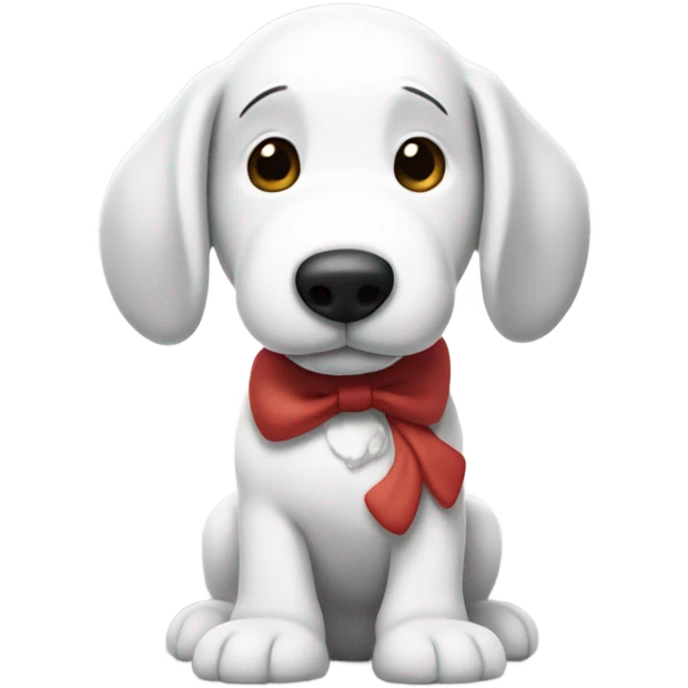 snoopy with bow emoji