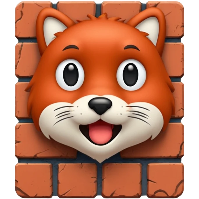 a red brick, but the outside looks like fur emoji
