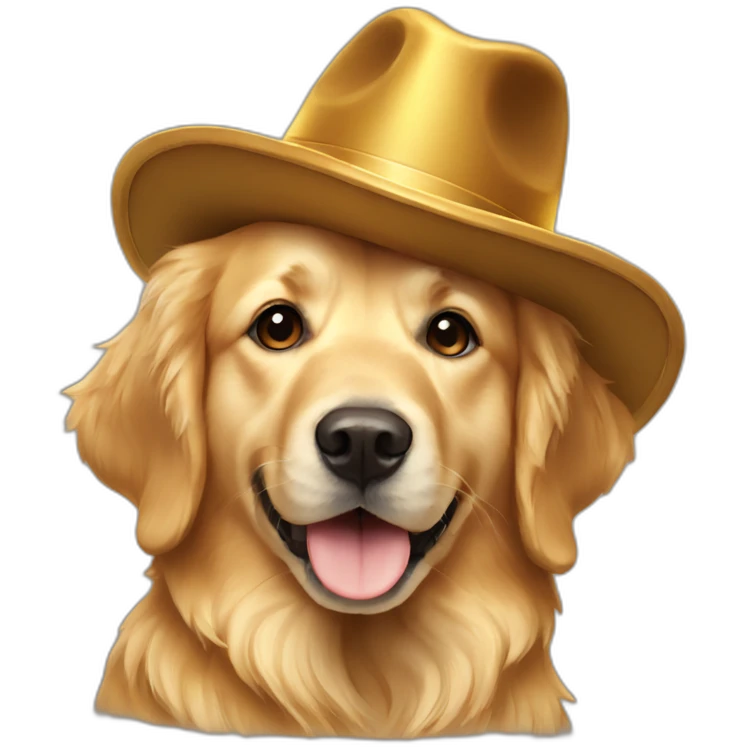 golden-retriever-with-hat emoji