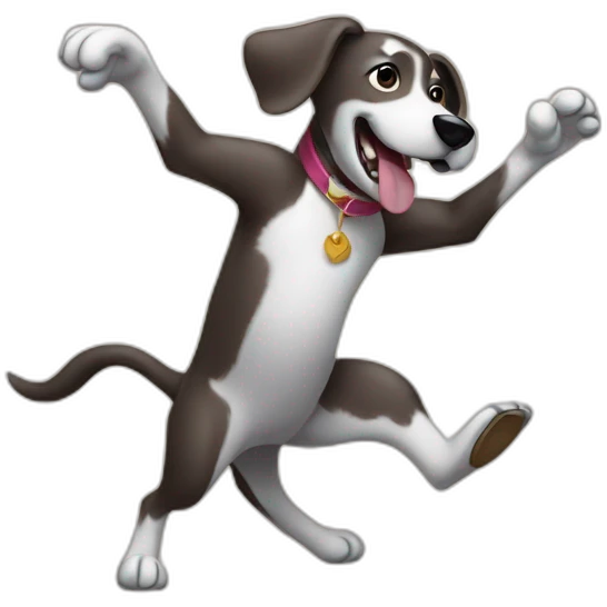 Dog dancing emoji