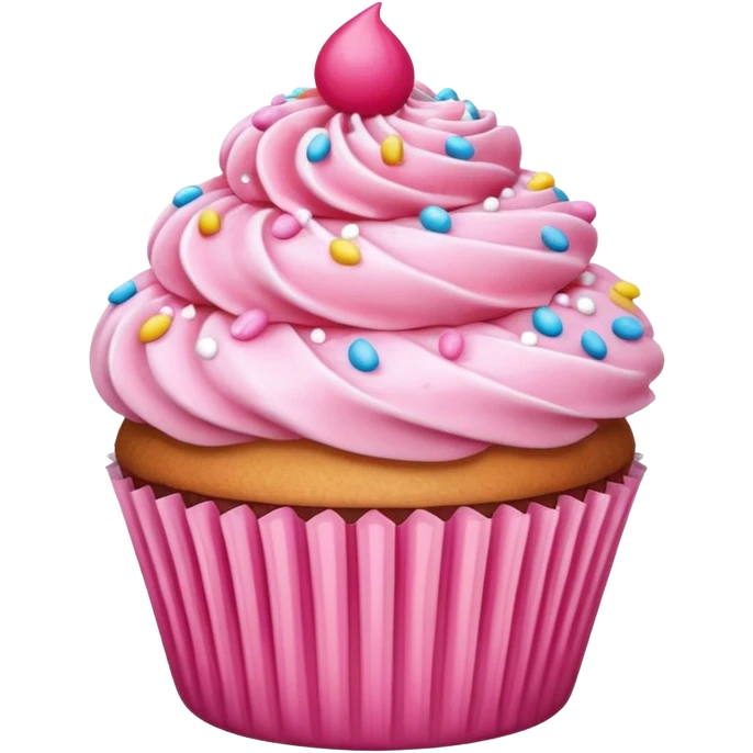 cupcake with pink icing emoji