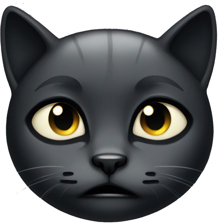 Black cat cry emoji