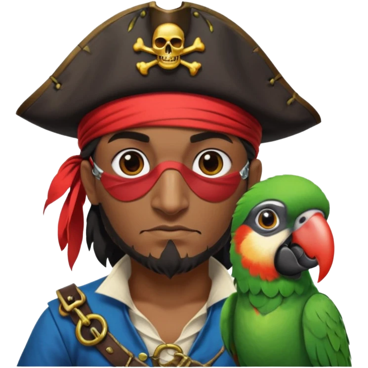 pirate and parrot emoji
