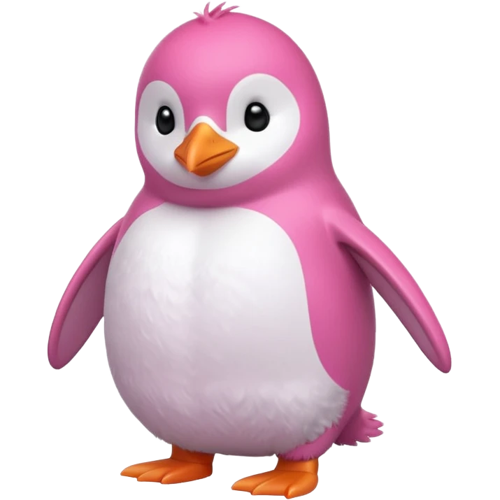 Pink penguin emoji