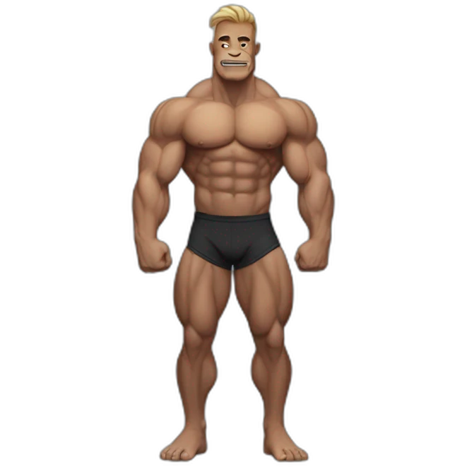 Bodybuilder komodo emoji