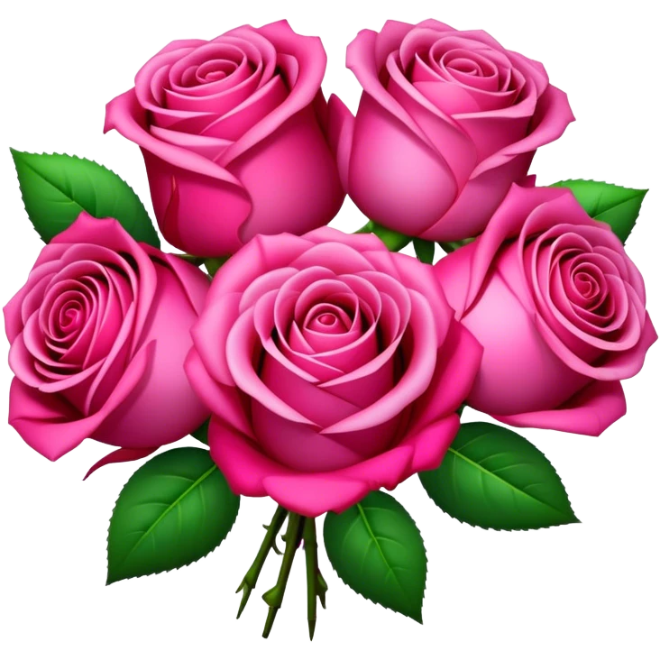 Pink red fushia bouquet of roses emoji