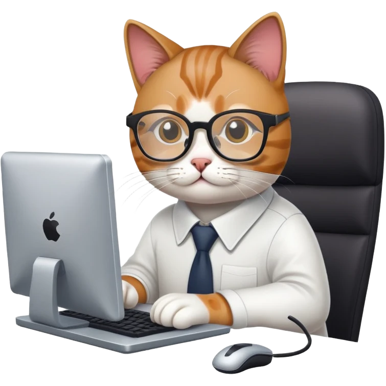 Cat programmer emoji
