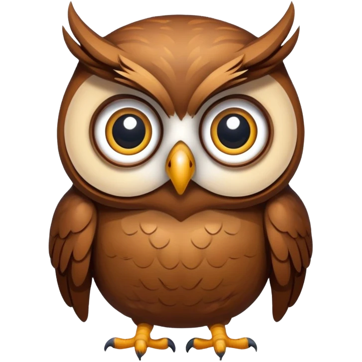 ￼Un gufo a forma di fegato emoji