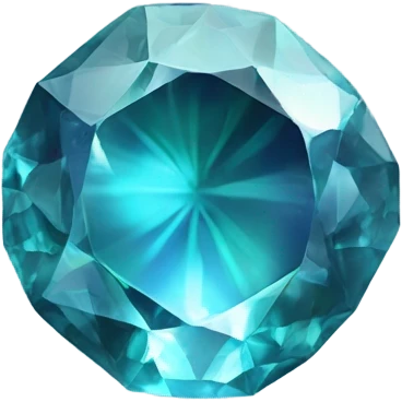 Toroidal geometry gemstone with light shining off it emoji