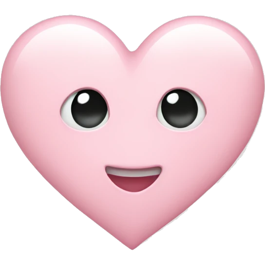 pastel light pink heart emoji