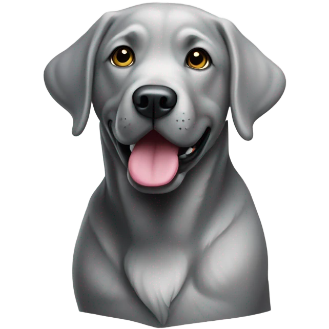 Silver Labrador retriever emoji