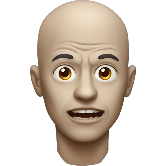 Scary bald creature emoji