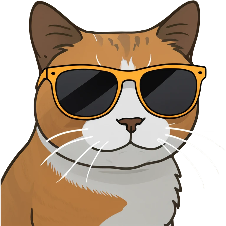 Cat with sunglasses emoji