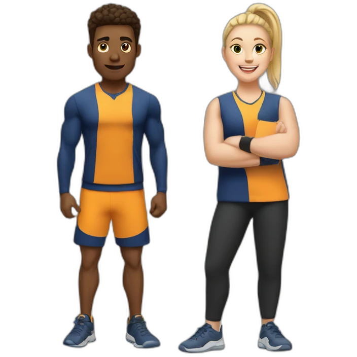 gym coach and student emoji