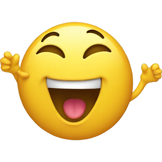 a happy emoji pointing something out to another surprised emoji face emoji