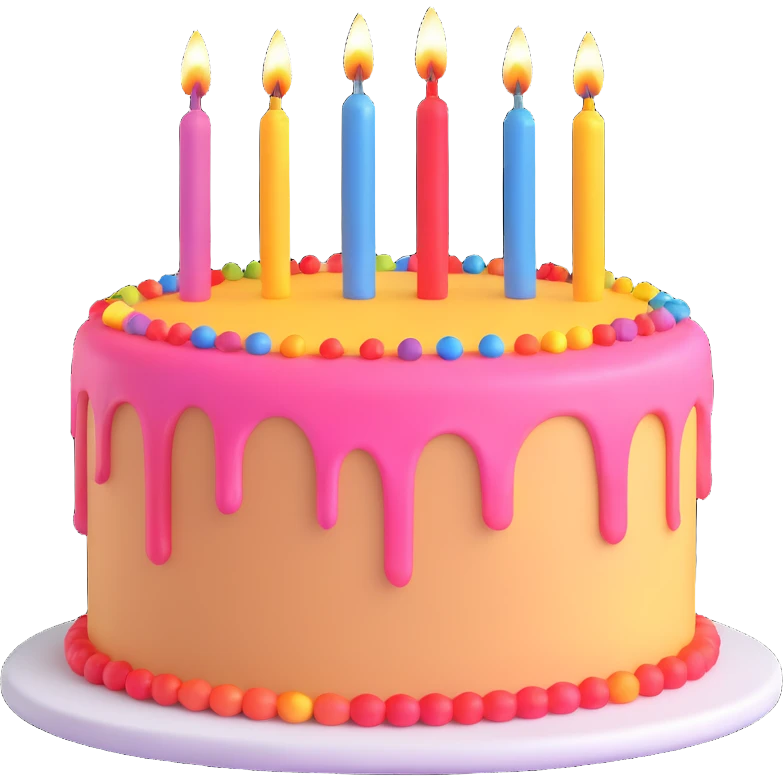 birthday cake with candles emoji