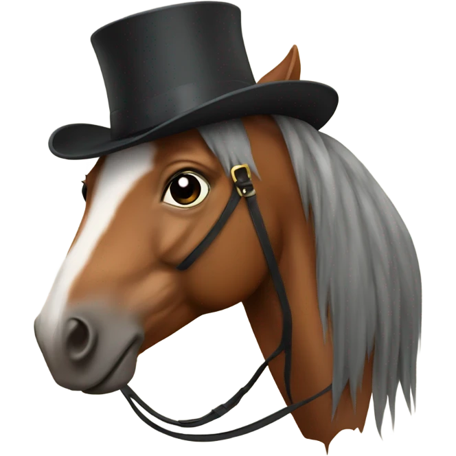 Horse with a hat emoji