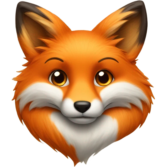 Heart with fox inside emoji