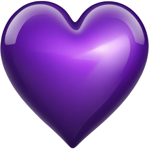 Shiny glass violet heart  emoji