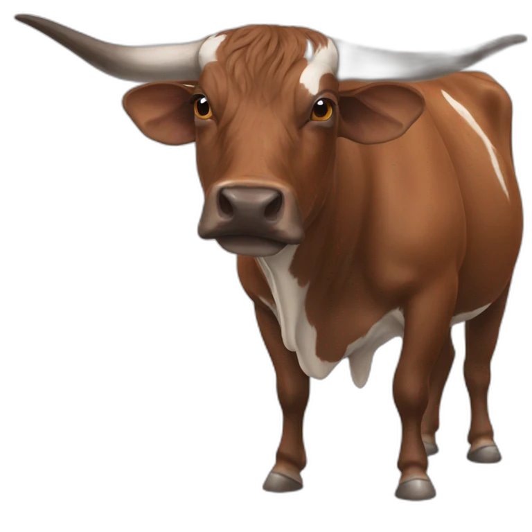 BRINDLE  BULL LONGHORNS  emoji