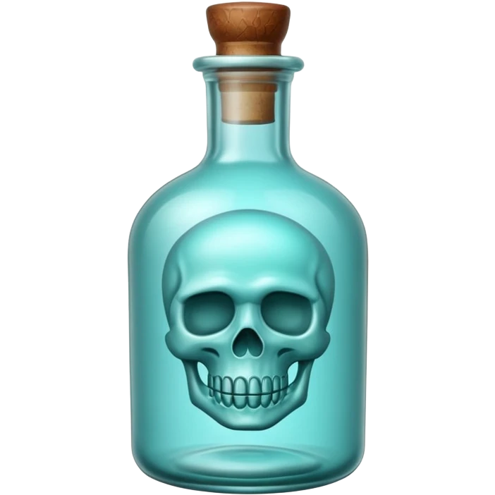 Cyan poison bottle  emoji