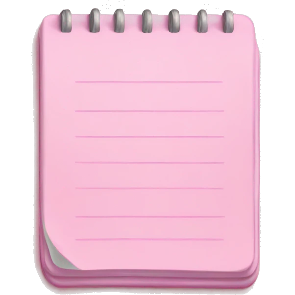 light pink notepad emoji