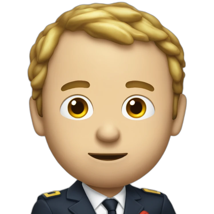 Macron qui mange une pomme emoji