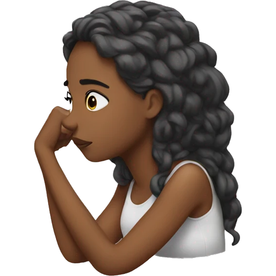 Overthinking girl emoji