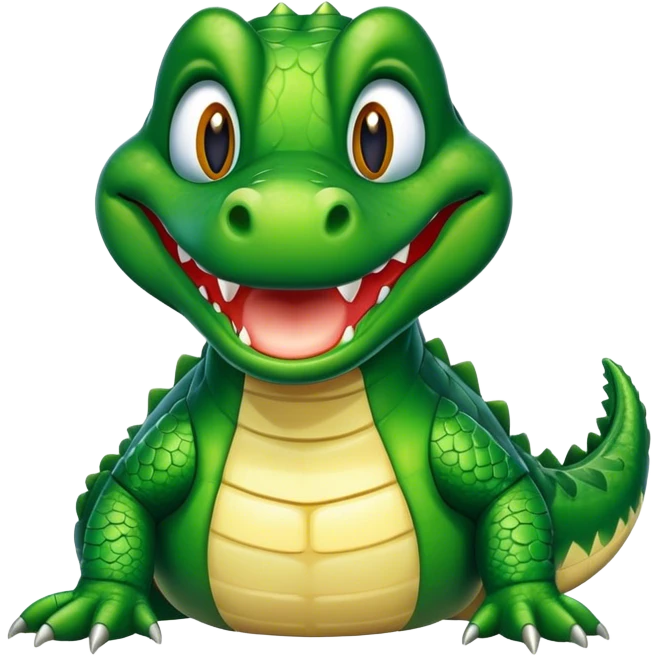Alligator smiling  emoji
